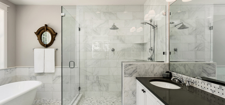 bathroom shower door installation in Oakley