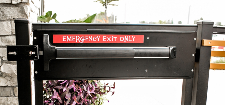 emergency push bar installation in Oakley